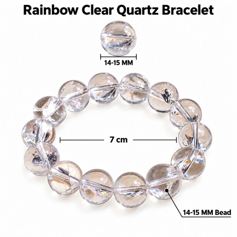 Rainbow Clear Quartz Bracelet rainbow clear quartz bracelet