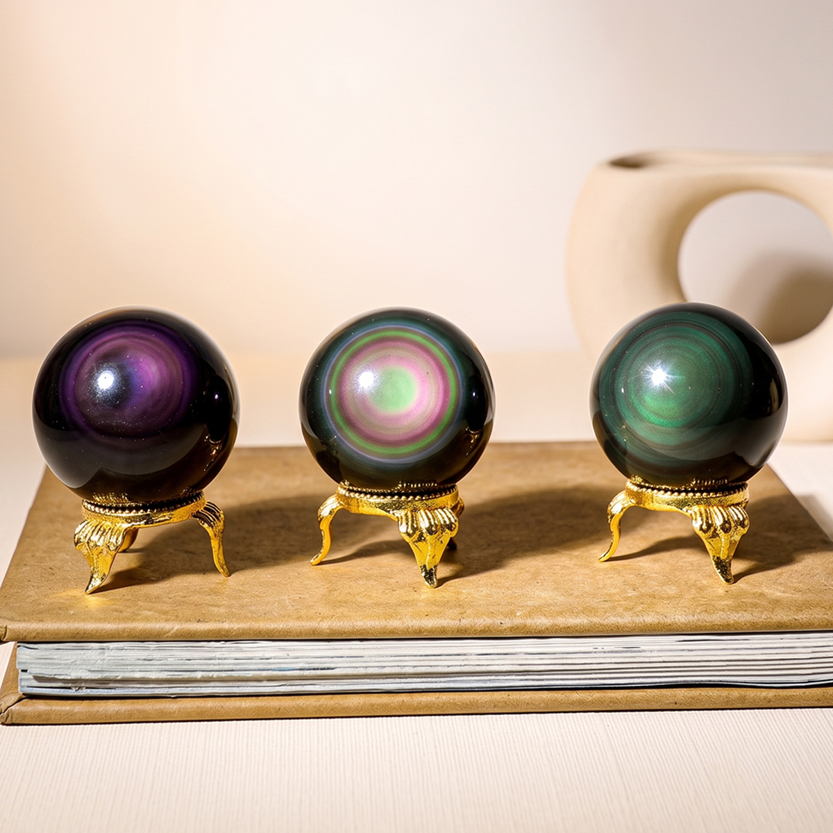 Rainbow Obsidian Ball HQ-Shubhanjali Store (4) rainbow obsidian ball hq
