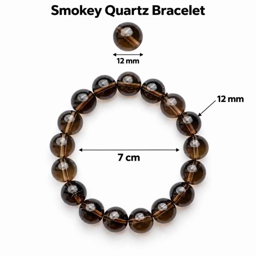 Smokey Quartz Bracelet 12mm smokey quartz bracelet 12mm