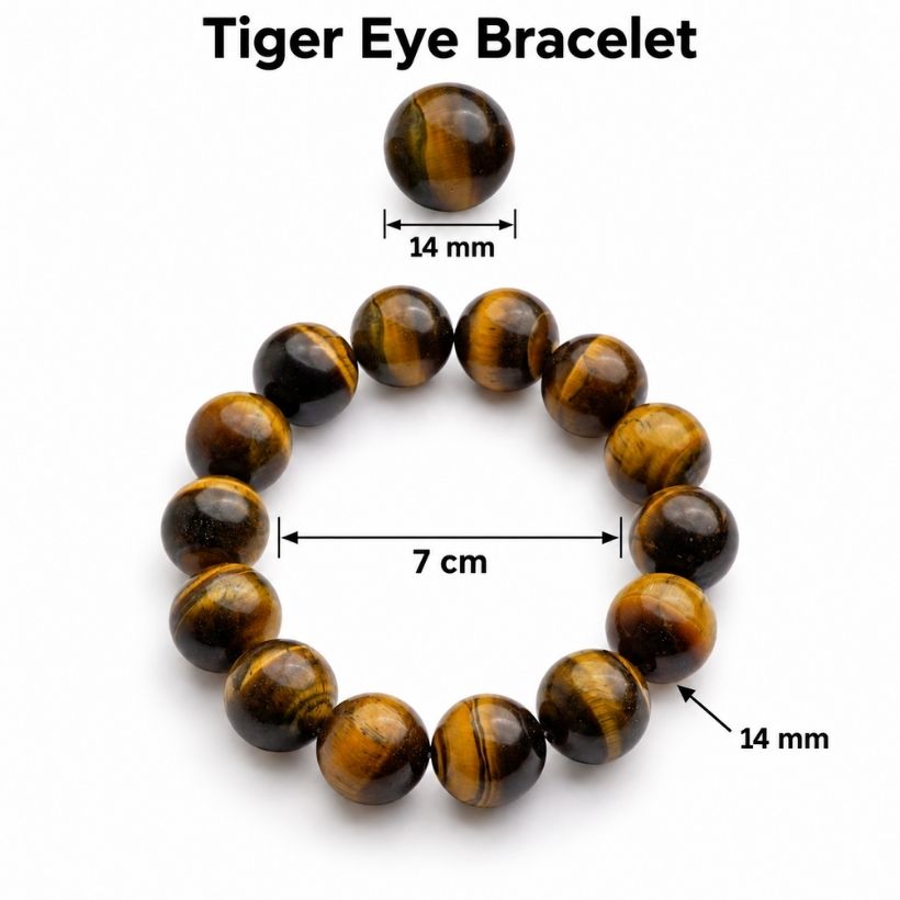 Tiger Eye Bracelet 14mm tiger eye bracelet 14mm