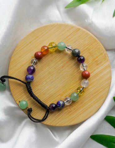 7 chakra single thread bracelet