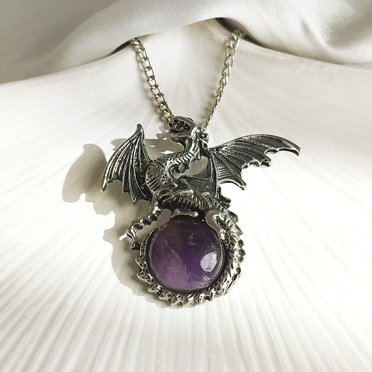 Amethyst Dragon Pendant-Shubhanjali Store (2) dragon pendant