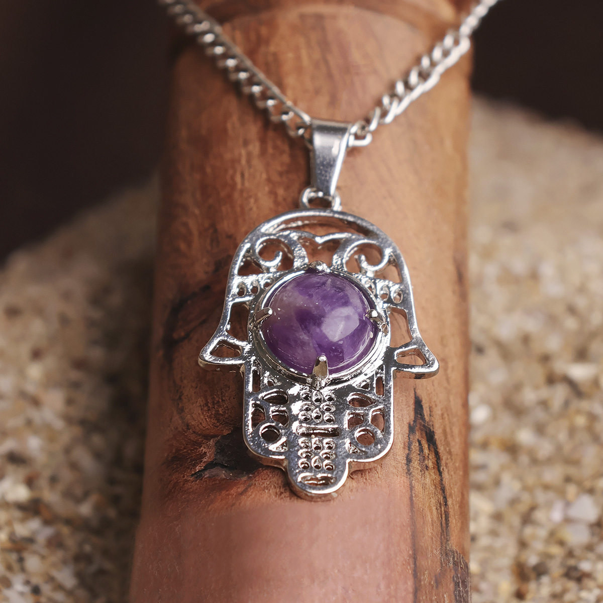 Amethyst Hamsa Pendant-Shubhanjali Store (1) hamsa hand pendant