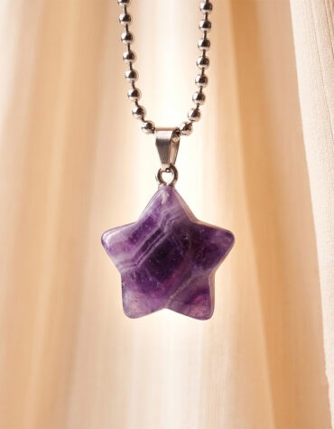 amethyst star pendant small