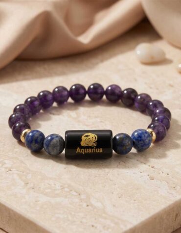 aquarius (कुंभ राशि) zodiac symbol bracelet