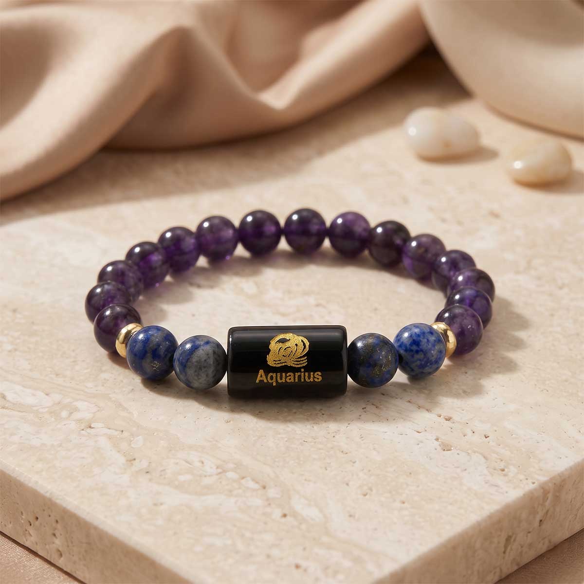 Aquarius (कुंभ राशि) Zodiac Symbol Bracelet-Shubhanjali Store (3) aquarius (कुंभ राशि) zodiac symbol bracelet