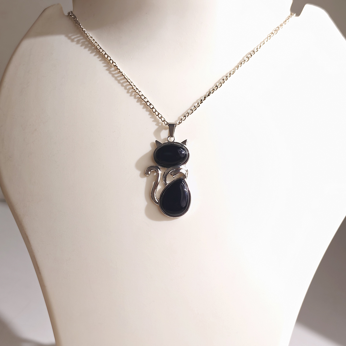 Black Obsidian Kitty Cat Pendant-Shubhanjali Store (1) auto draft