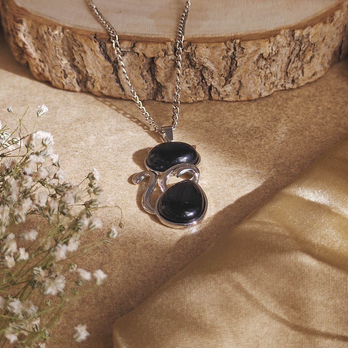 Black Obsidian Kitty Cat Pendant-Shubhanjali Store (2) auto draft