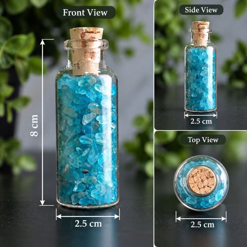 Blue Apatite Chips Jaar blue apatite chips jaar