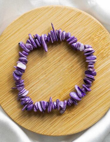 charoite chips beads bracelet