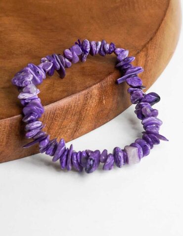 charoite chips beads bracelet