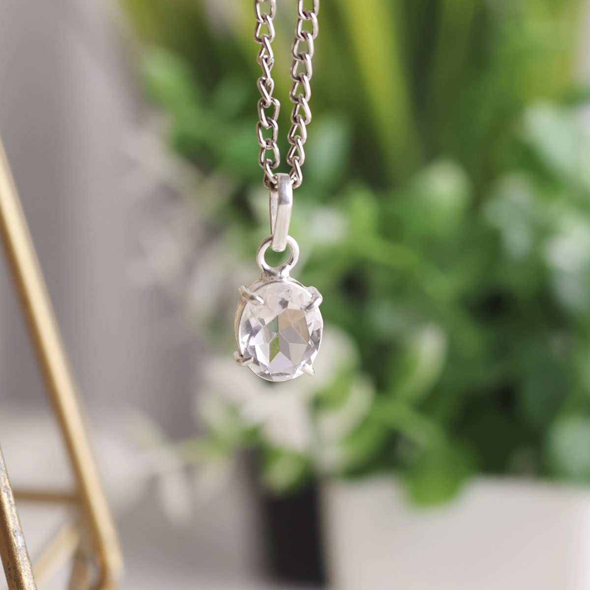 Clear Quartz Diamond Cut Pendant-Shubhanjali Store (4) auto draft