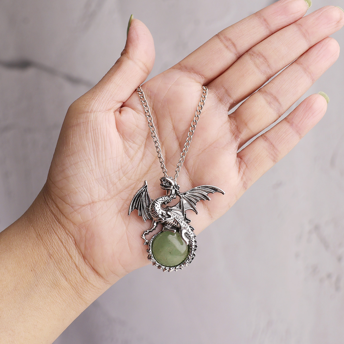 Green Aventurine Dragon Pendant-Shubhanjali Store (3) dragon pendant