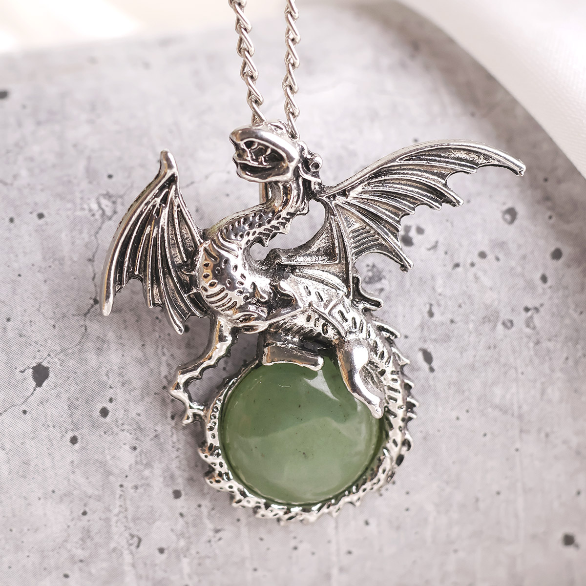 Green Aventurine Dragon Pendant-Shubhanjali Store (5) dragon pendant