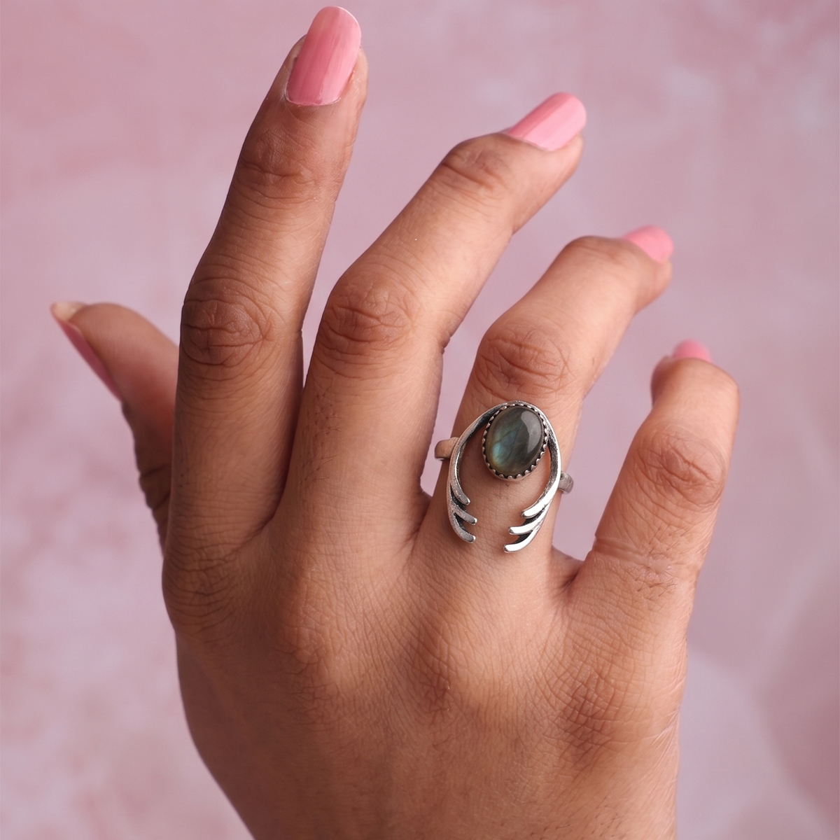 Labradorite Dear Antlers Ring-Shubhanjali Store (3) dear antlers ring