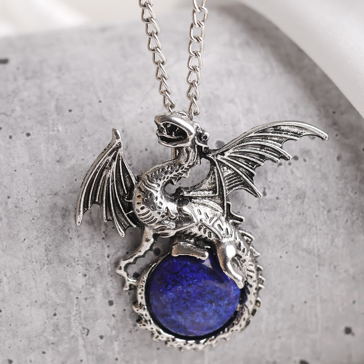 Lapis Lazuli Dragon Pendant-Shubhanjali Store (5) dragon pendant