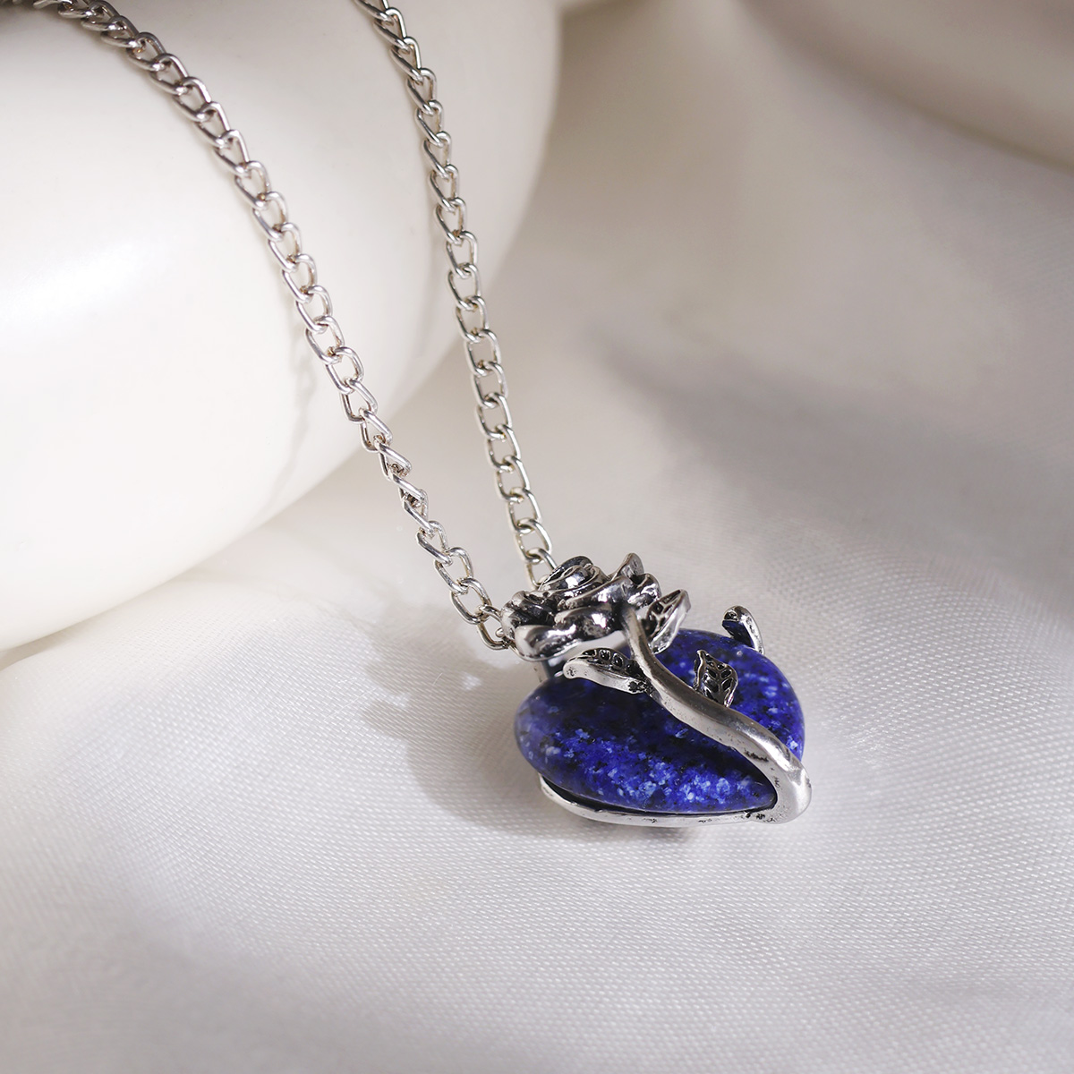 Lapis With Rose Heart Pendant-Shubhanjali Store (2) auto draft