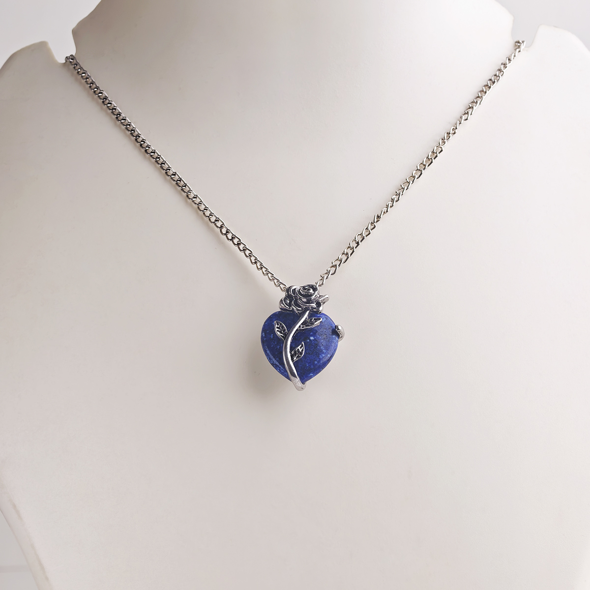 Lapis With Rose Heart Pendant-Shubhanjali Store (5) auto draft