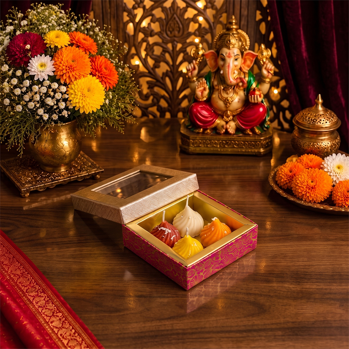 Modak Candle Pack Of 4-Shubhanjali Store (2) modak candle pack of 4