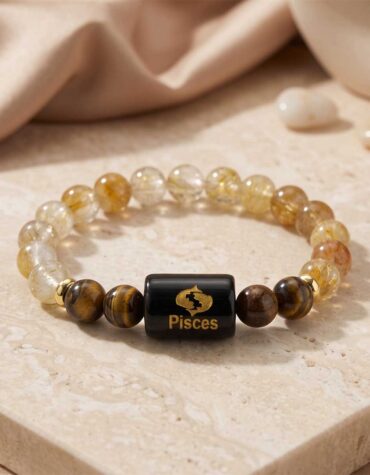 pisces (मीन राशि) zodiac symbol bracelet