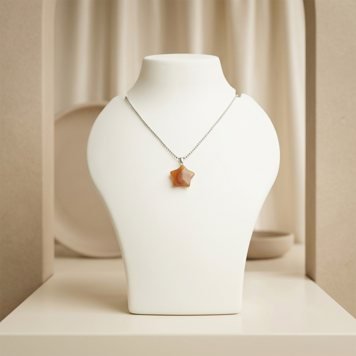 Red Carnelian Star Pendant Small - Shubhanjali Store (2) red carnelian star pendant small