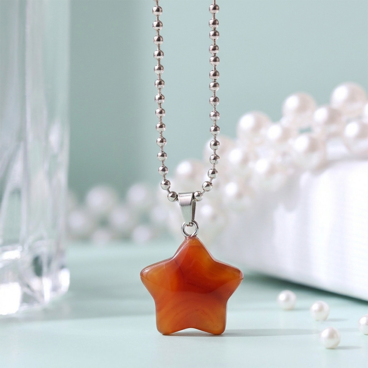 Red Carnelian Star Pendant Small - Shubhanjali Store (3) red carnelian star pendant small