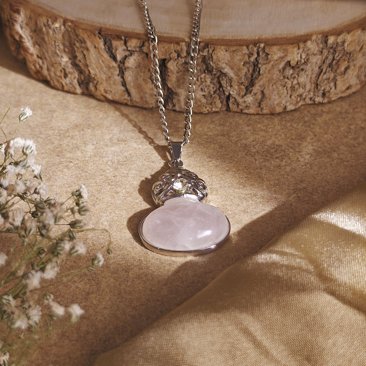 Rose Quartz Flask Bottle Pendant-Shubhanjali Store (2) auto draft