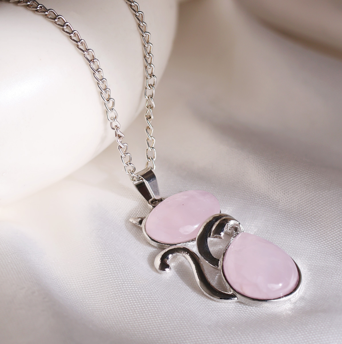 Rose Quartz Kitty Cat Pendant-Shubhanjali Store (3) auto draft