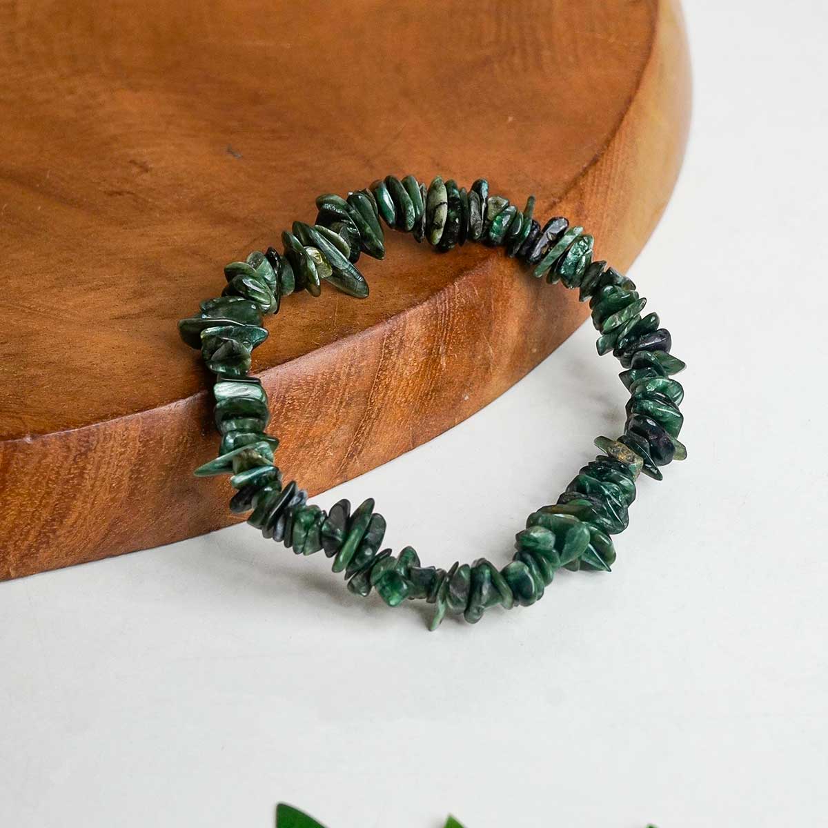 Seraphinite Chips Beads Bracelet-shubhanjali Store (4) seraphinite chips beads bracelet
