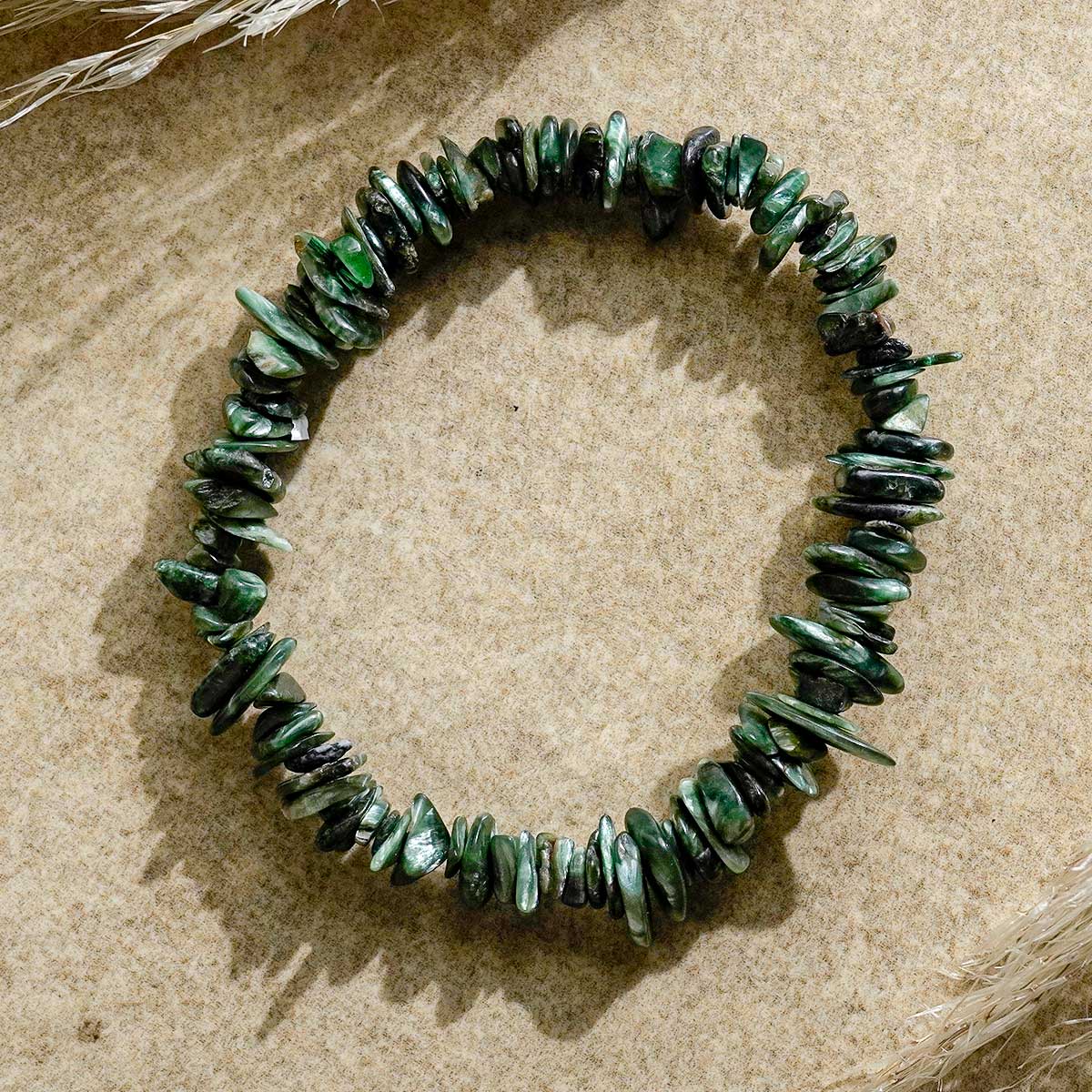 Seraphinite Chips Beads Bracelet-shubhanjali Store (6) seraphinite chips beads bracelet