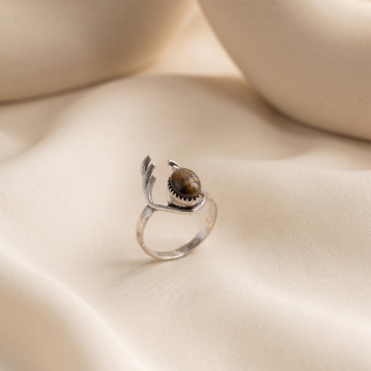 Tiger Eye Dear Antlers Ring-Shubhanjali Store (3) dear antlers ring