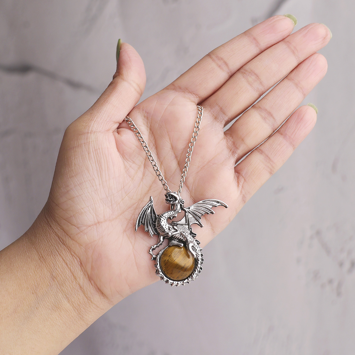 Tiger Eye Dragon Pendant-Shubhanjali Store (5) dragon pendant