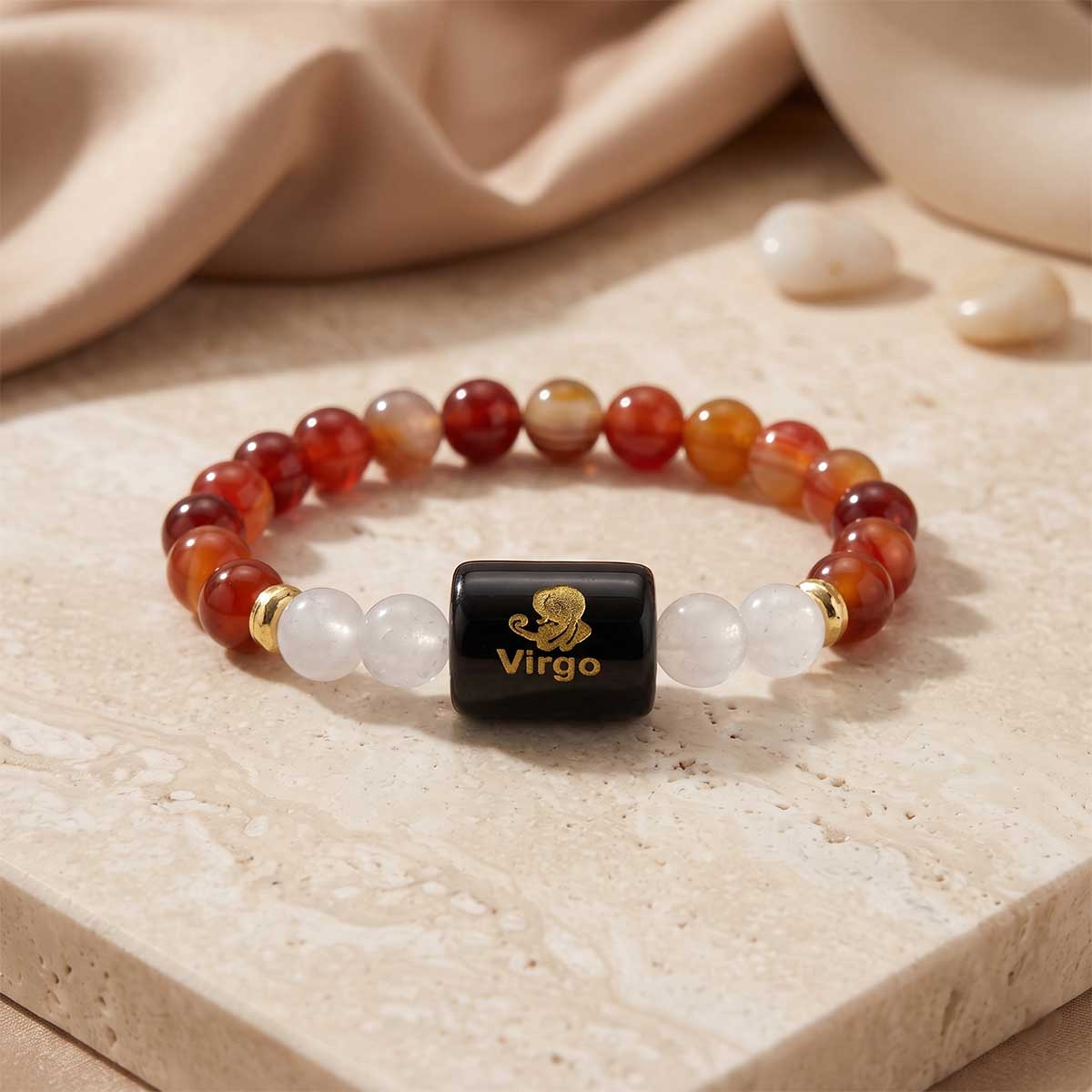 Virgo-Zodiac-Symbol-Bracelet-Shubhanjali-Store virgo (कन्या राशि) zodiac symbol bracelet