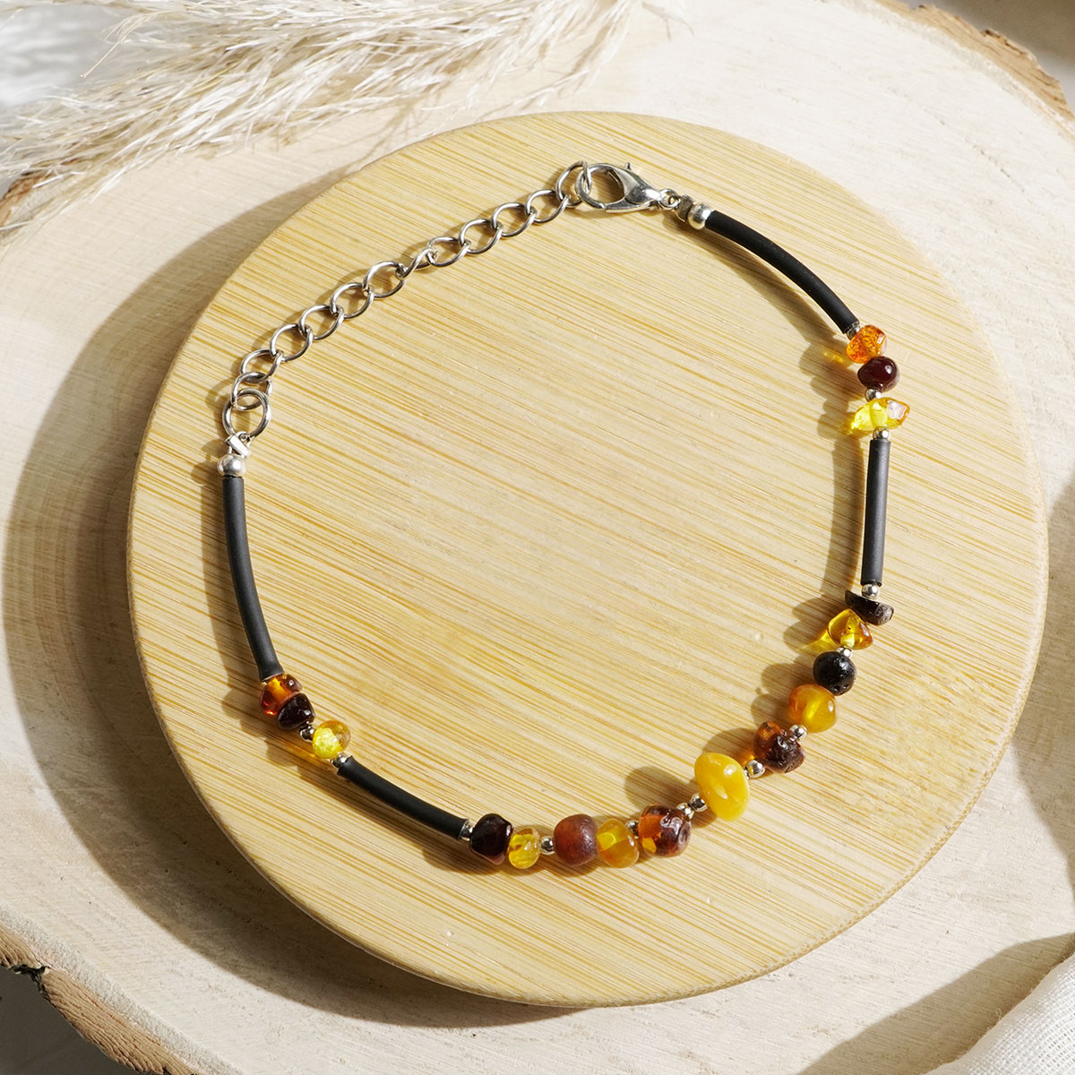 Adjustable Amber Chain Bracelet-Shubhanjali Store (2) adjustable amber chain bracelet