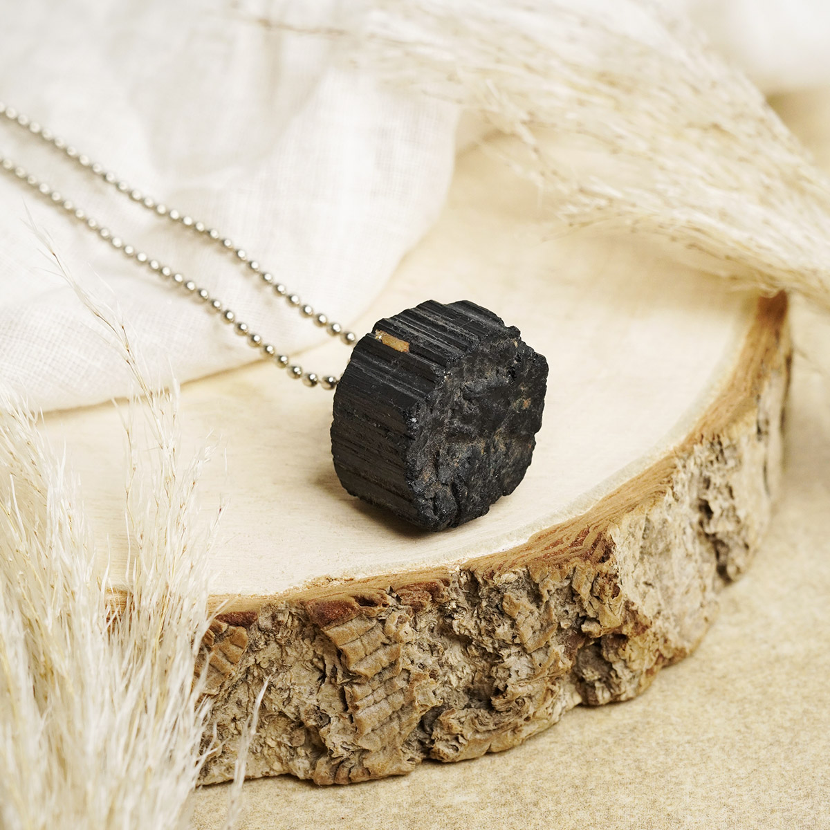 Black Tourmaline Raw Pendant-Shubhanjali Store (1) black tourmaline raw pendant