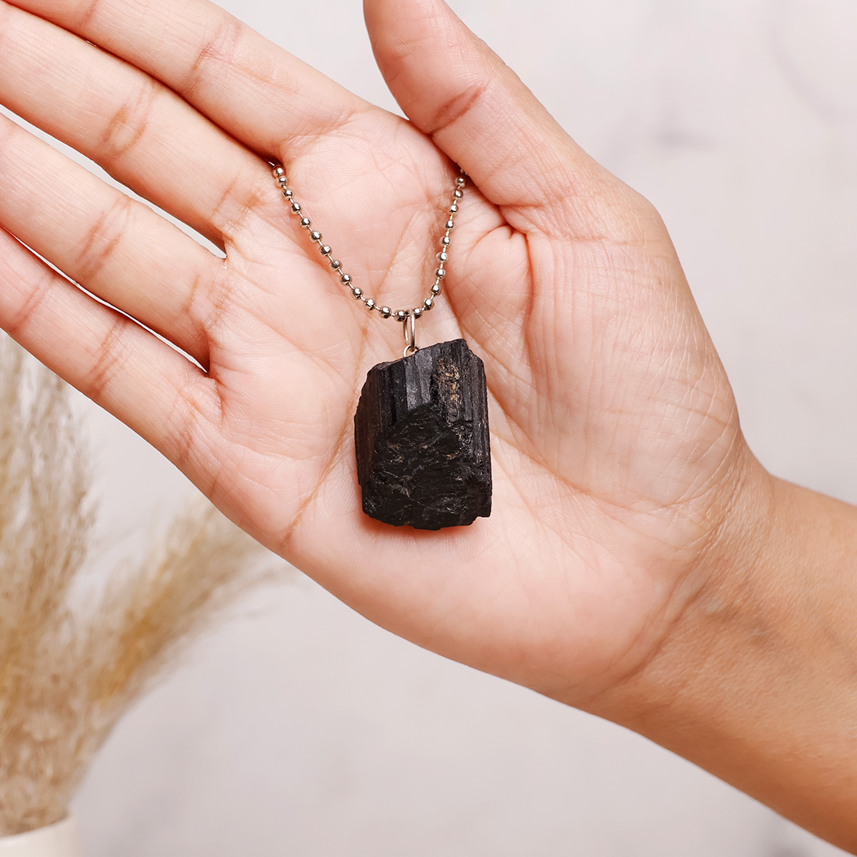 Black Tourmaline Raw Pendant-Shubhanjali Store (3) black tourmaline raw pendant