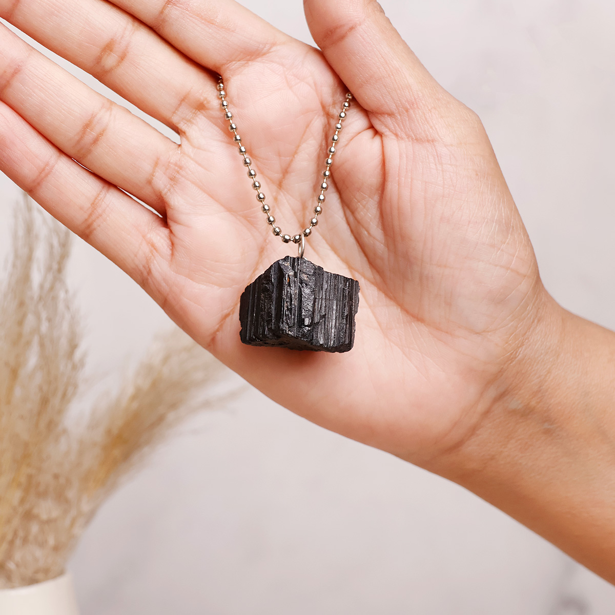 Black Tourmaline Raw Pendant-Shubhanjali Store (4) black tourmaline raw pendant