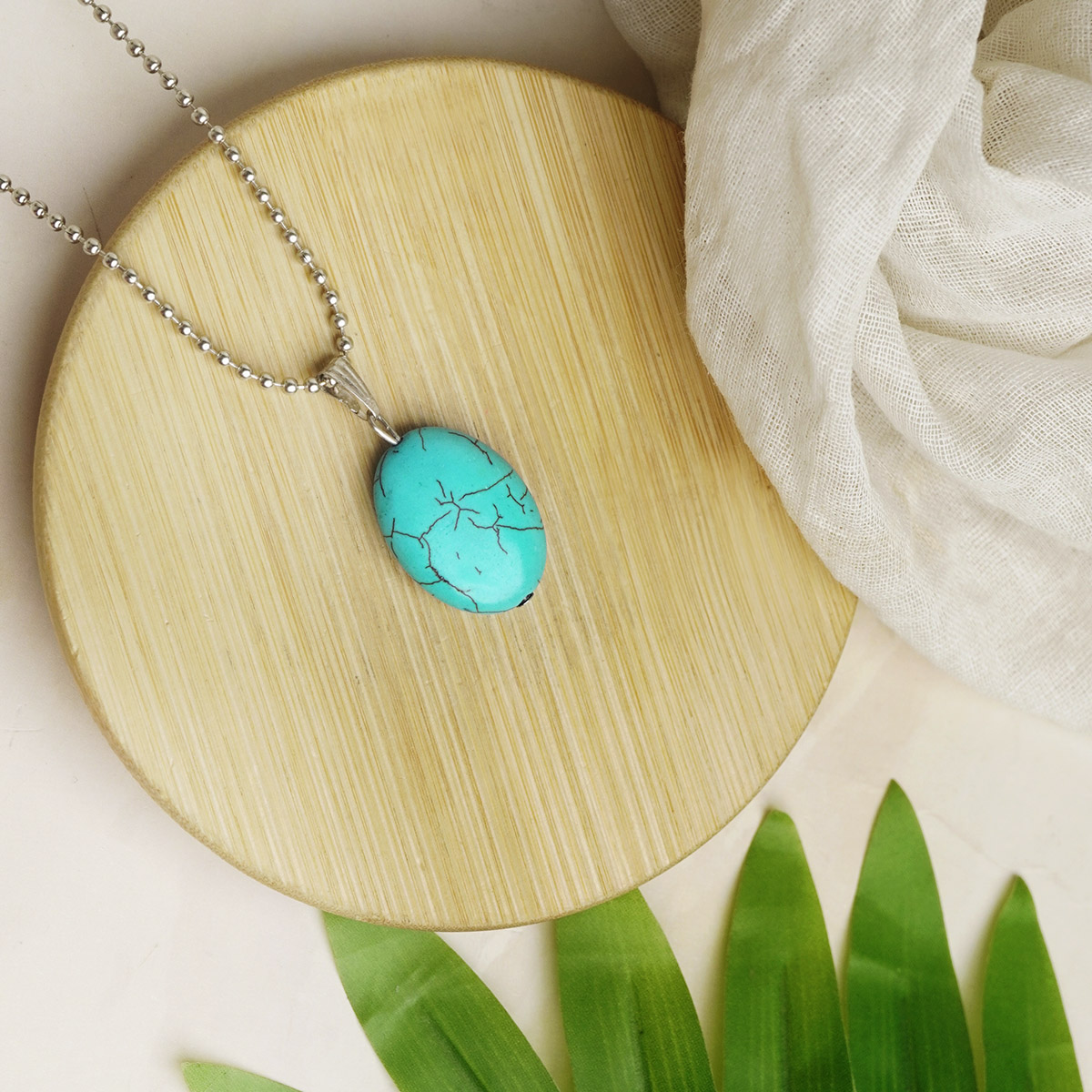Firoza Oval Shape Pendant-Shubhanjali Store (1) firoza oval shape pendant