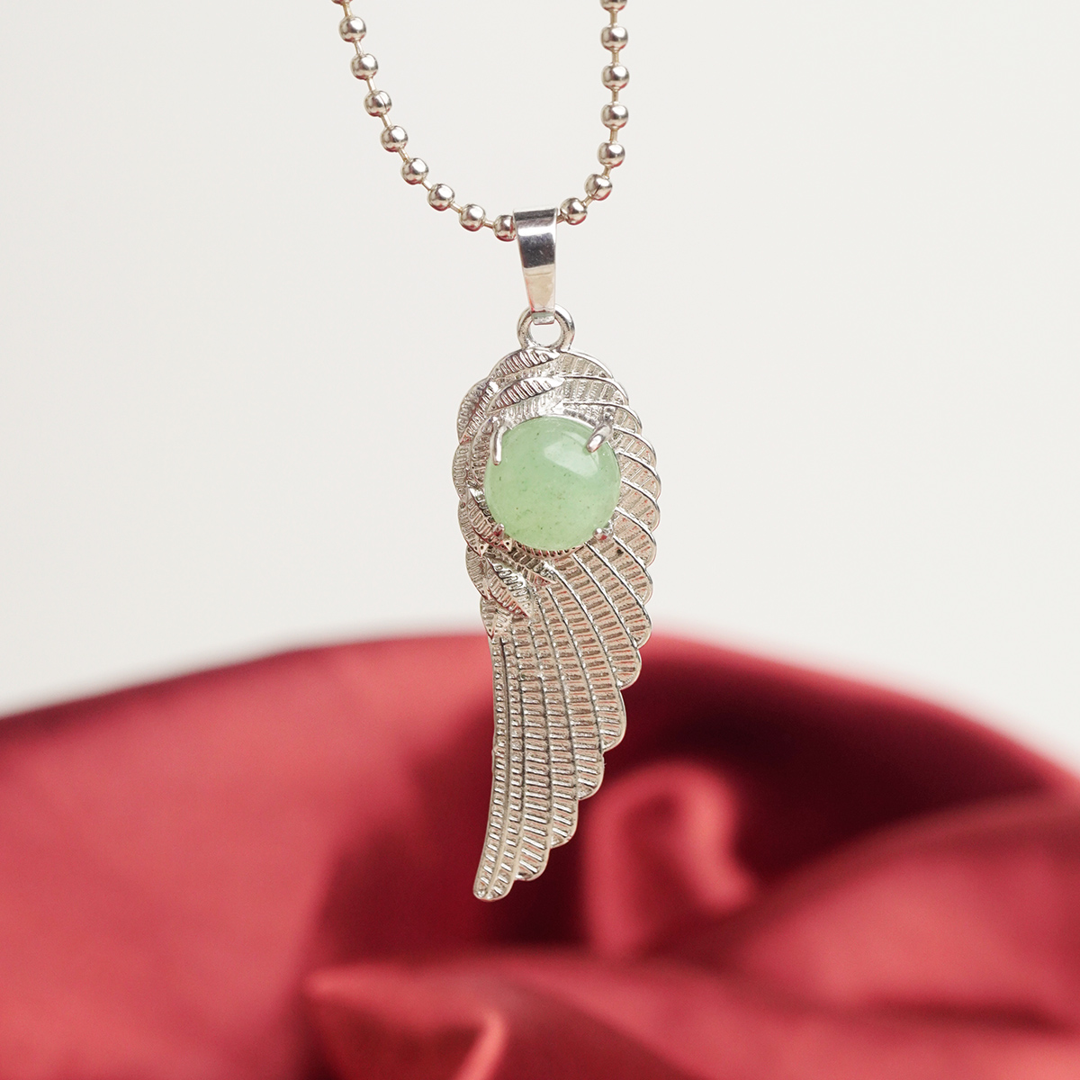Green Aventurine Wings Pendant-Shubhanjali Store (2) wings pendant