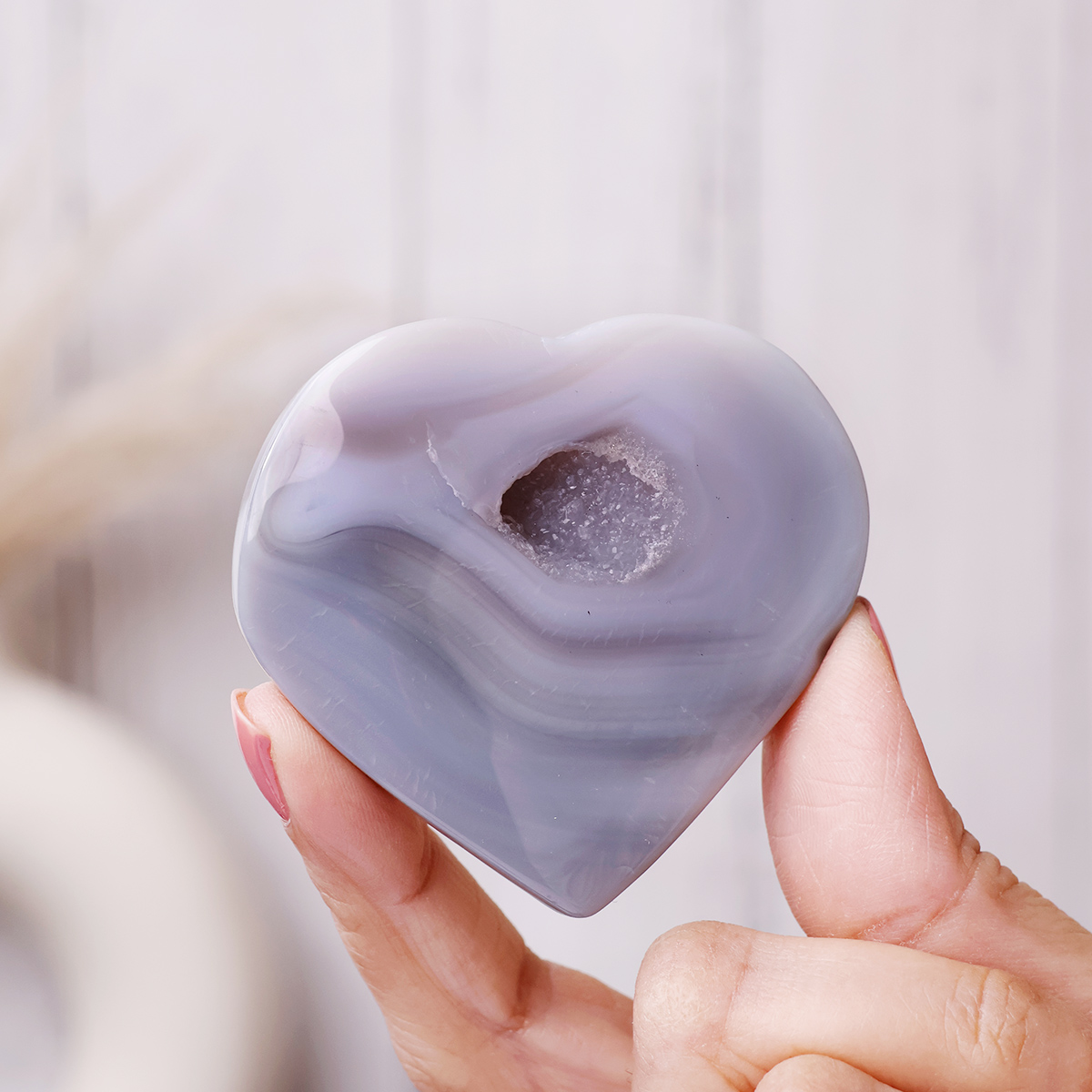 Grey & Black Druzy Heart-Shubhanjali Store (3) grey & black druzy heart