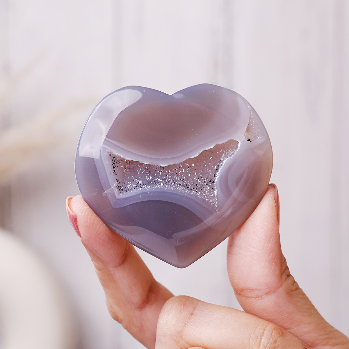 Grey & Black Druzy Heart-Shubhanjali Store (5) grey & black druzy heart