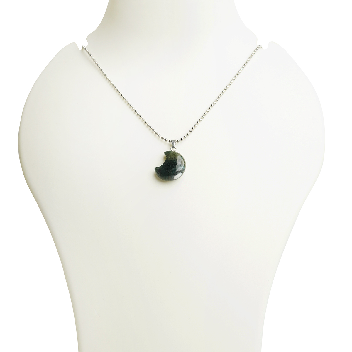 Moss Agate Moon Pendent-Shubhanjali Store (5) 9in 10229