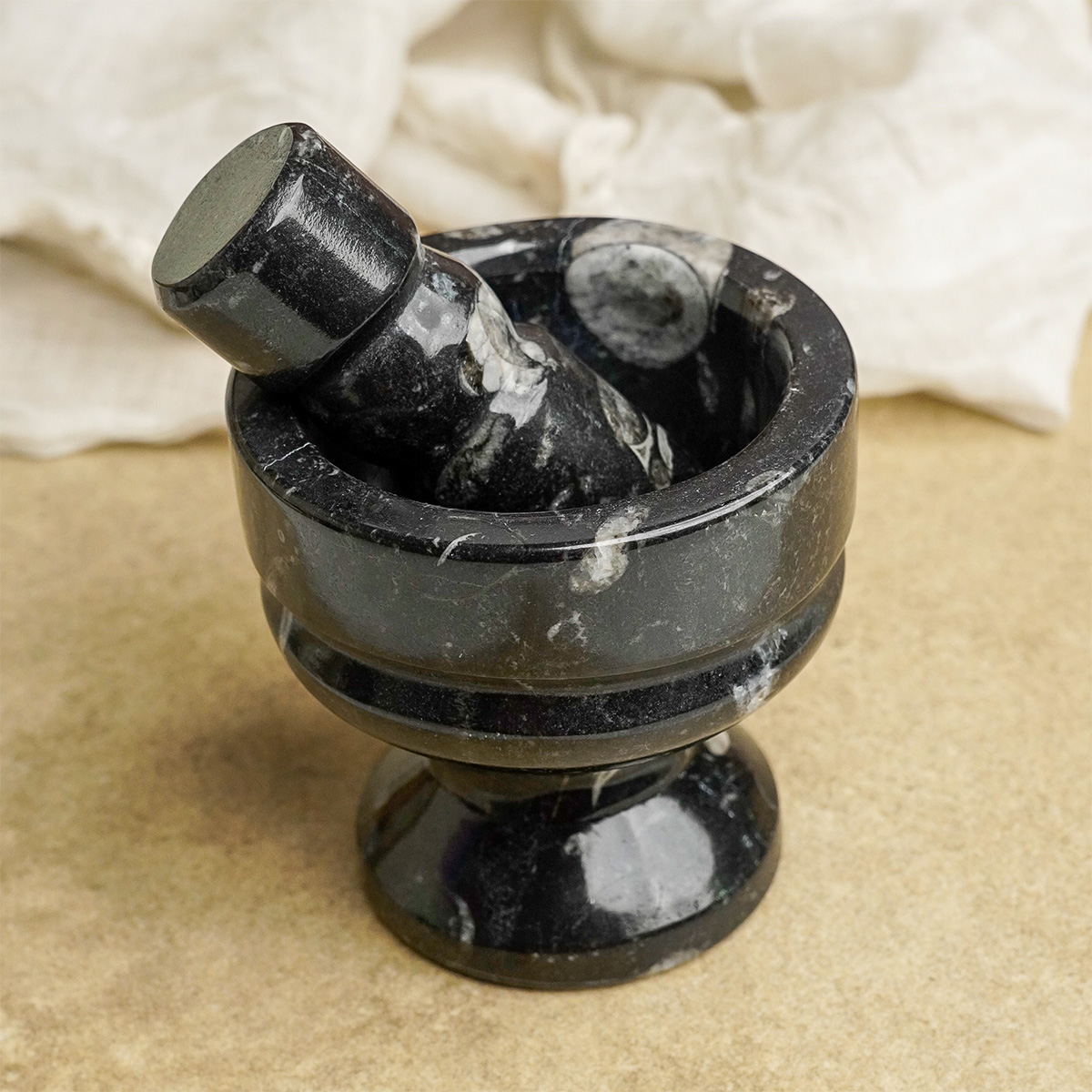 Orthoceras Mortar and Pestle-shubhanjali Store (2) orthoceras mortar and pestle