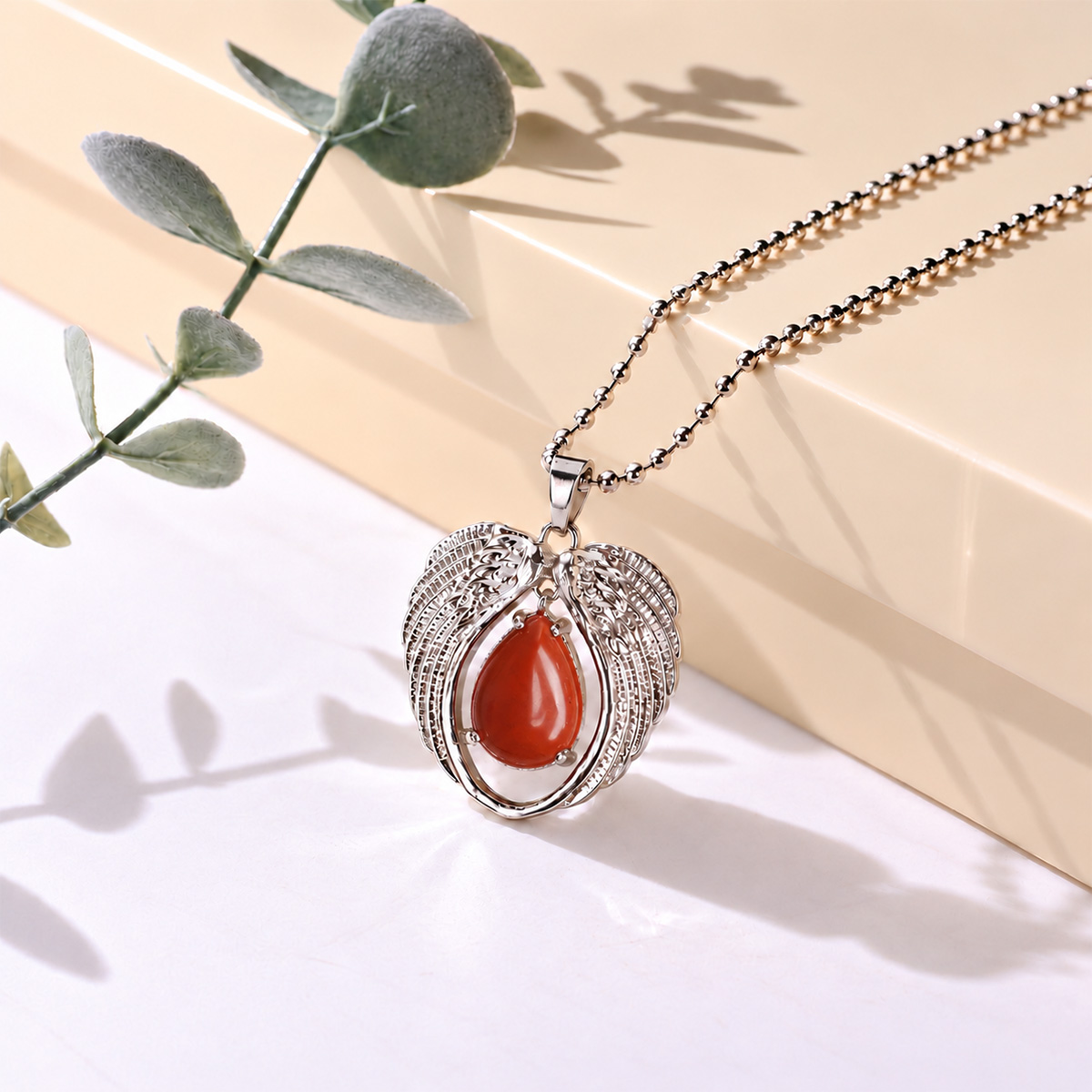 Red Jasper Angel Wings Pendant-Shubhanjali Store (2) angel wings pendant