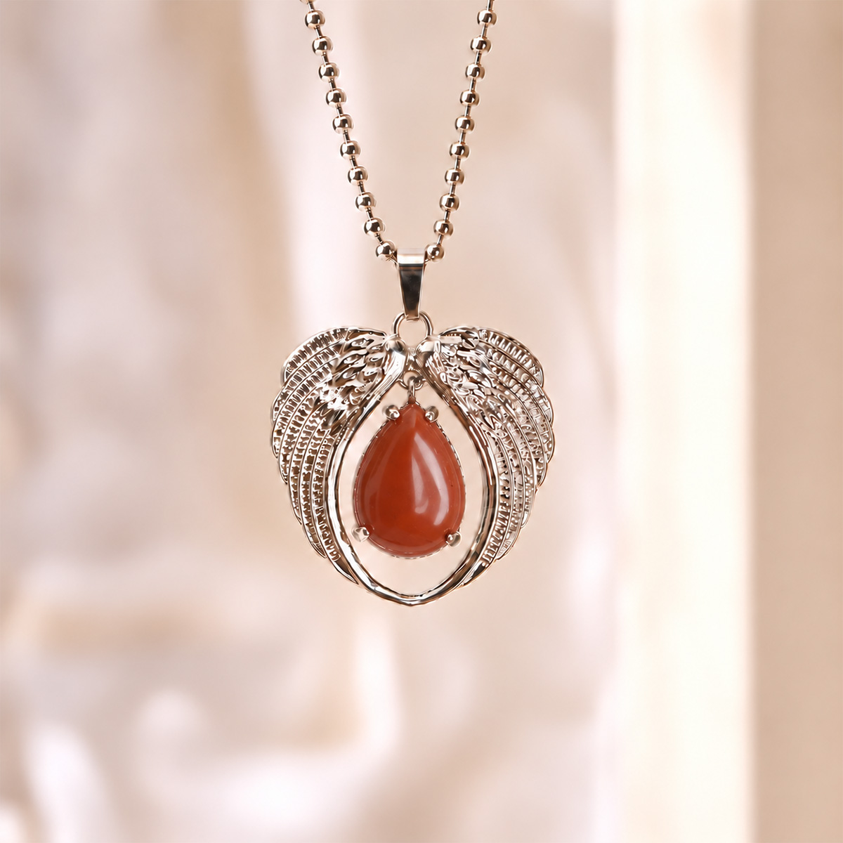 Red Jasper Angel Wings Pendant-Shubhanjali Store (3) angel wings pendant