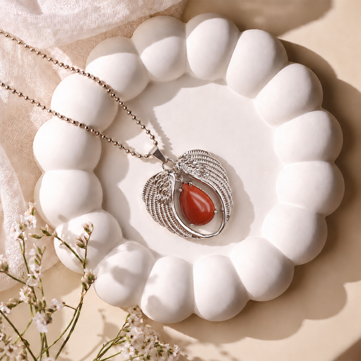 Red Jasper Angel Wings Pendant-Shubhanjali Store (6) angel wings pendant
